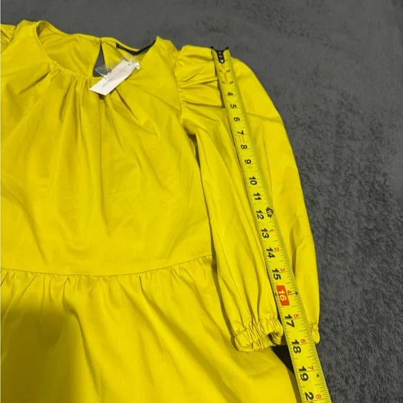 New York & Company Yellow Puff Sleeve Sundress - Picture 12 of 15